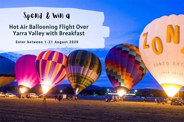 Win a hot air balloon flight over Yarra Valley